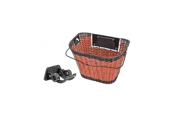 Велокорзина JL-262 передняя универсальная плетёная, стальная/пластиковая, быстросъемная Велокорзина JL-262 передняя универсальная плетёная, стальная/пластиковая, быстросъемная