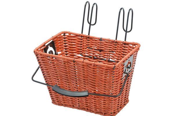 Велокорзина JL-083 передняя универсальная плетёная, стальная/пластиковая, на руль Велокорзина JL-083 передняя универсальная плетёная, стальная/пластиковая, на руль